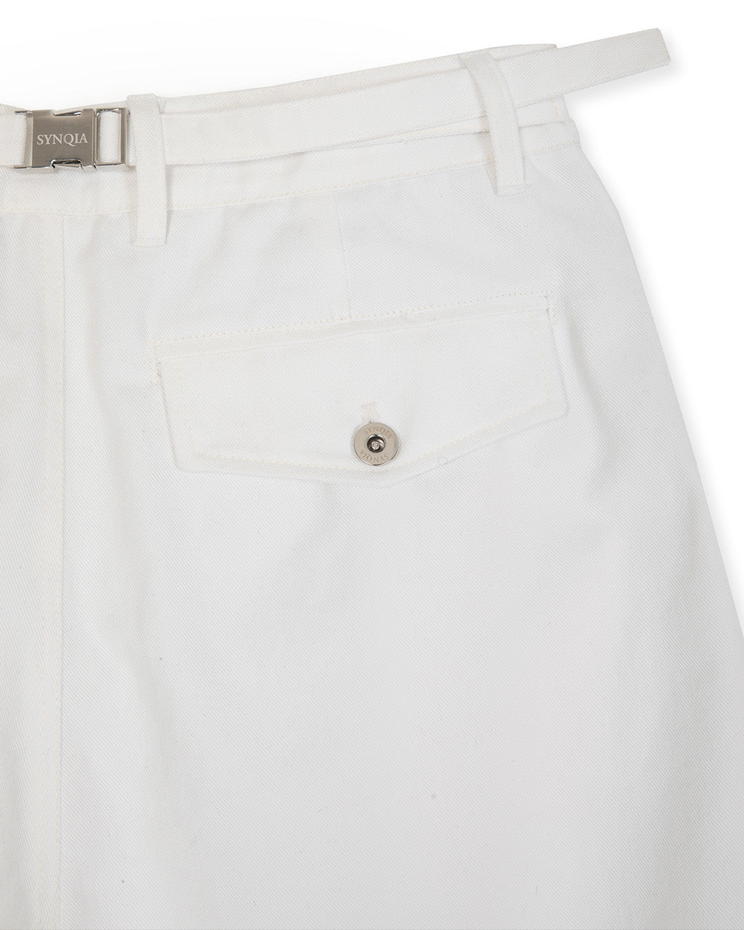 FIREMAN CLASP TWO-TUCK PANTS -WHITE