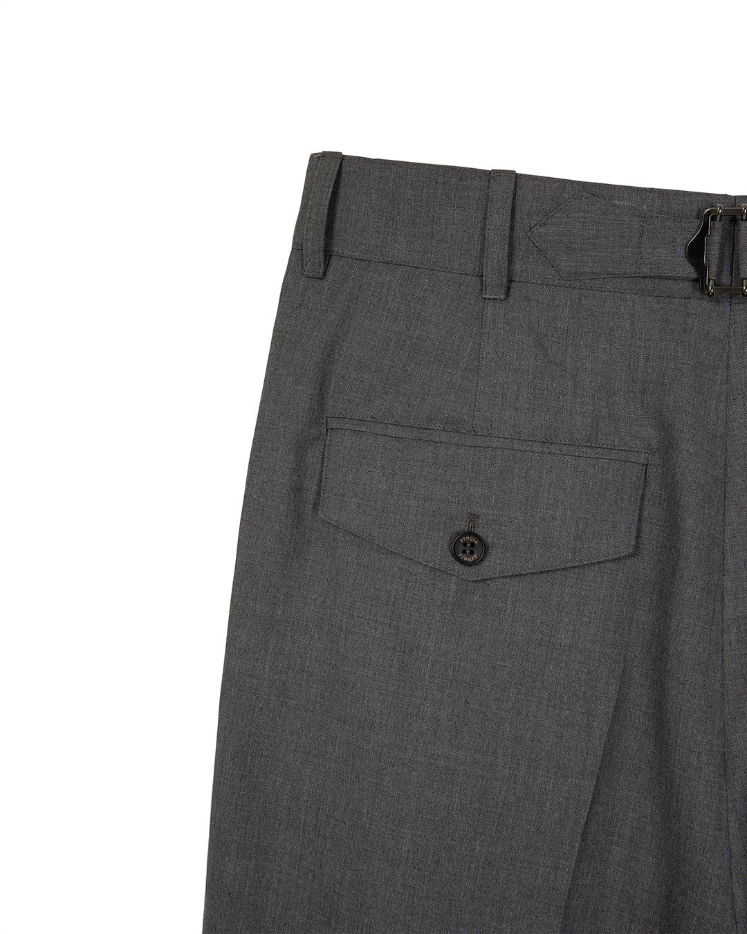 BUCKLE DETAILED GURKHA TROUSER - GRAY 
