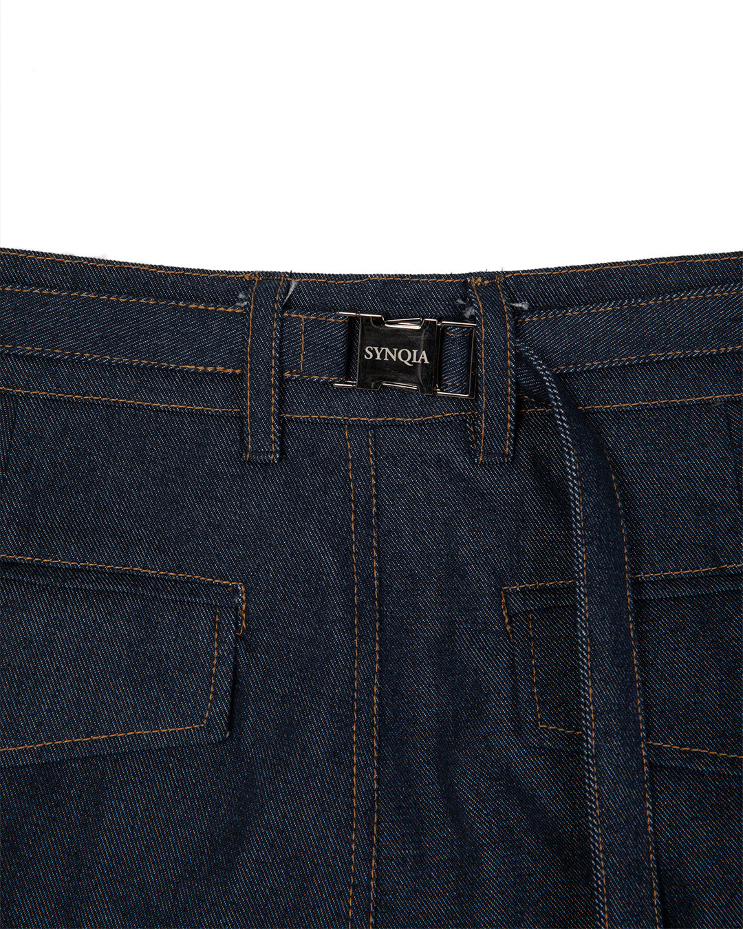 FIREMAN CLASP TWO-TUCK PANTS -BLUE
