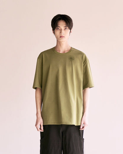Flower Graphic T-Shirts (Recycled Fabric)_Black