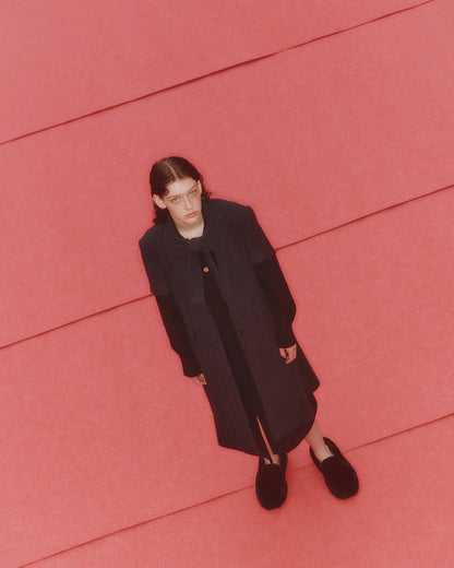 HALF SLEEVE COAT Black