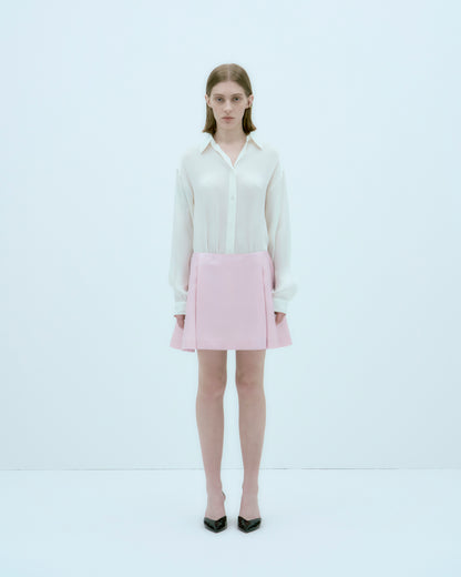 [ARIK.] [25SS] ALKES Panel flare skirt Orchid Pink