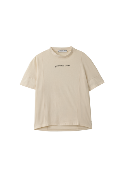 【ACCEPTANCE】Eclipse Curve T-Shirt - Cream, Black