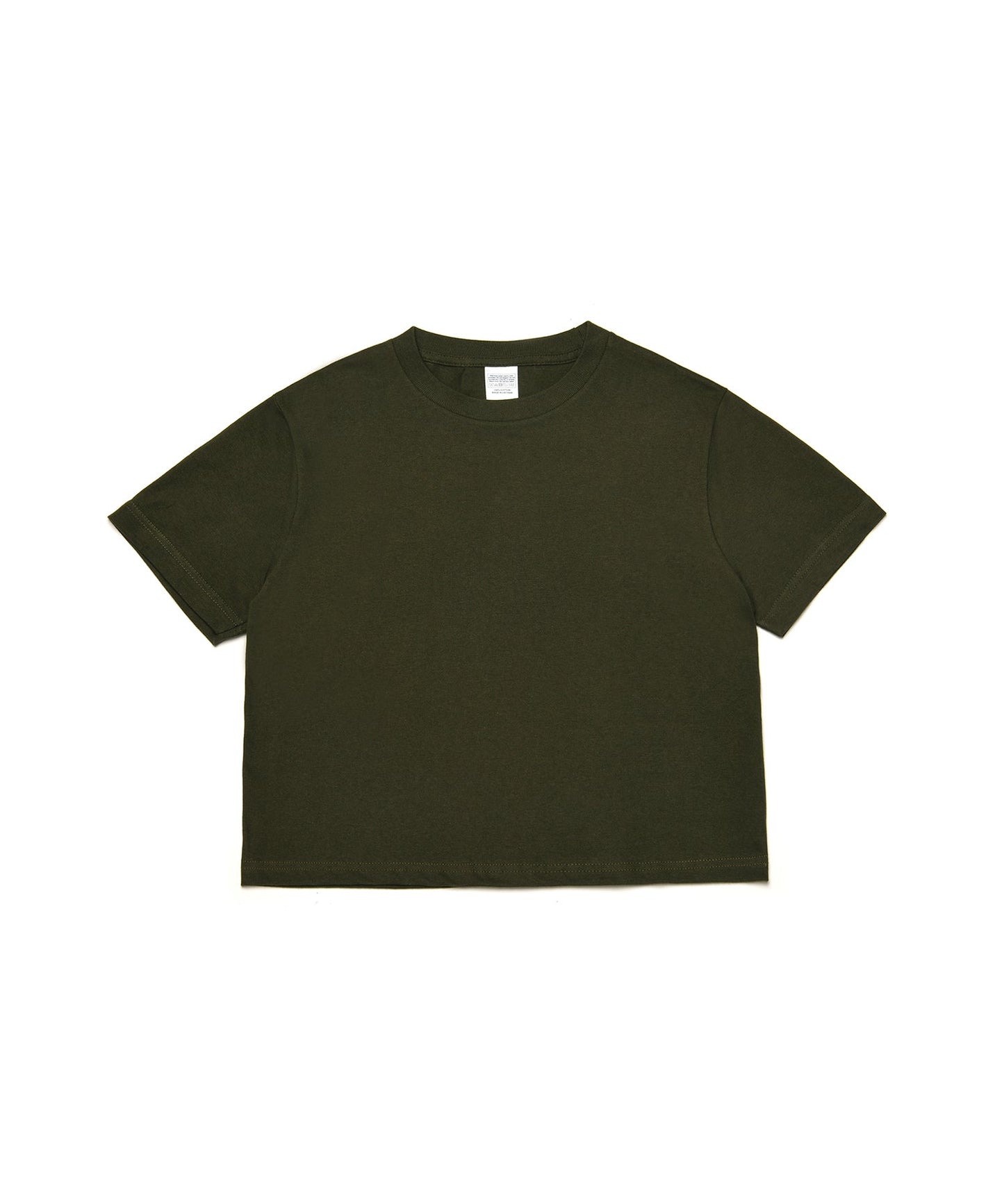 【C Wear シーウエア】 Oversized Crop T-Shirt Khaki