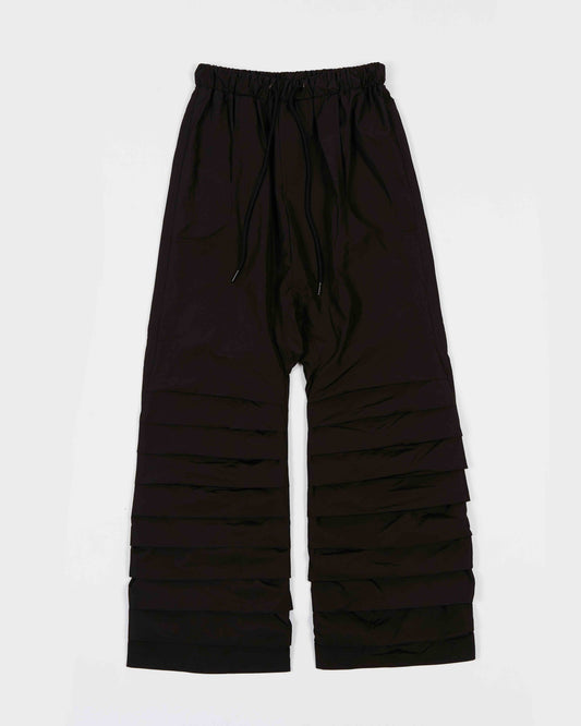 【MOMMANWA モンマンワ】TUKED BAGGY PANTS (BLACK)
