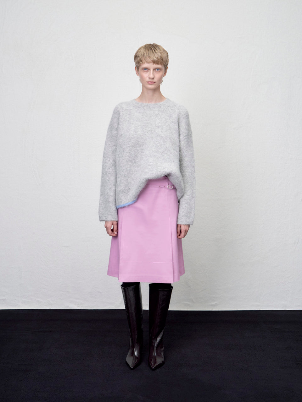 【ARIK. アリク AW】Fulu slit midi skirt Orchid Pink