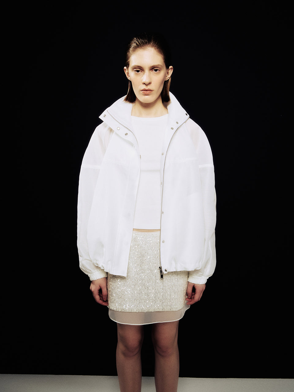 [ARIK.] [24SS] ELBA oversized bomber White
