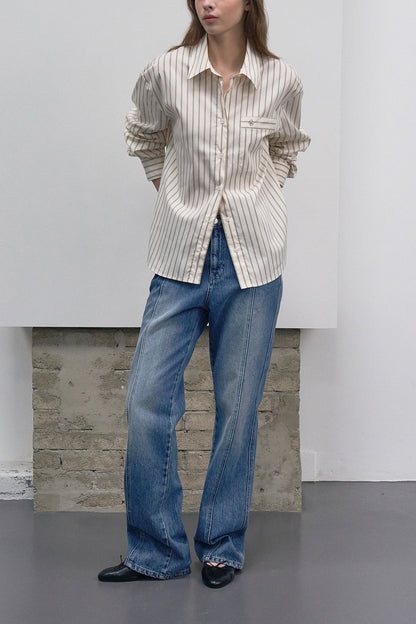 [HER&SHE 2025AW] A St. Stripe Shirt
