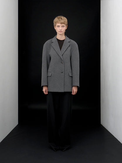 【ARIK. アリク AW】Sagit wool volume jacket Melange grey