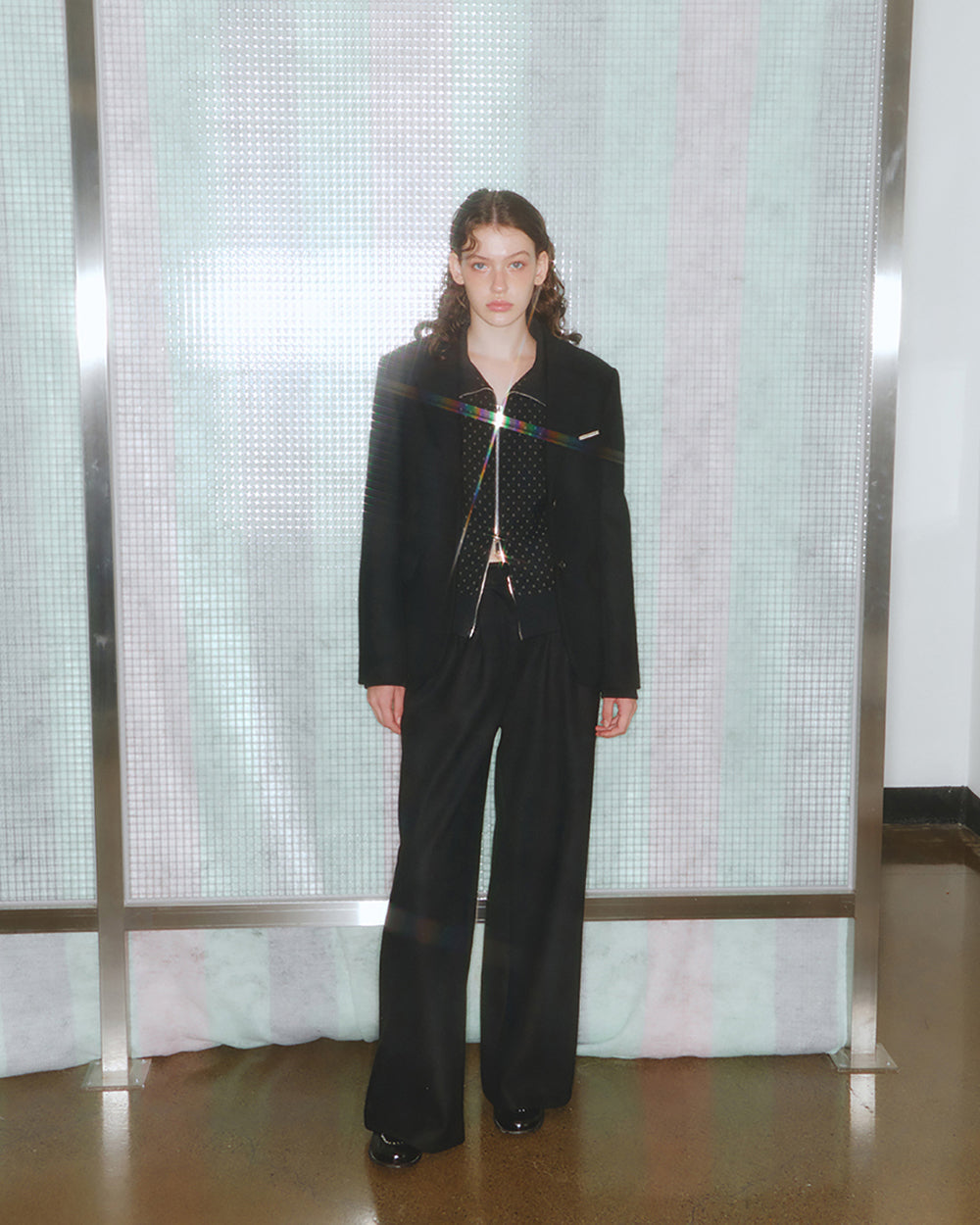 WOOL TRACK JUMPER Black
