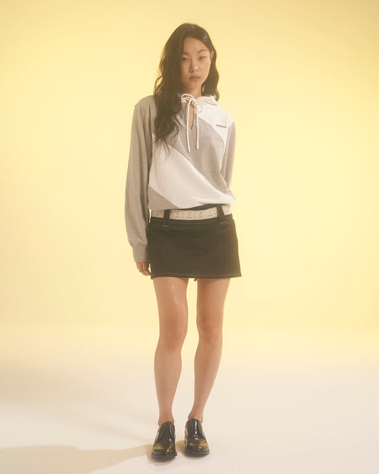 DIAGONAL HOODIE Melange