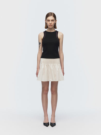 [ARIK. Arik] [24SS] DIPHDA pin tuck skirt Ivory