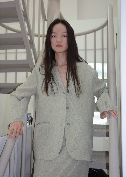 BABY FLOWER JACKET -KHAKI