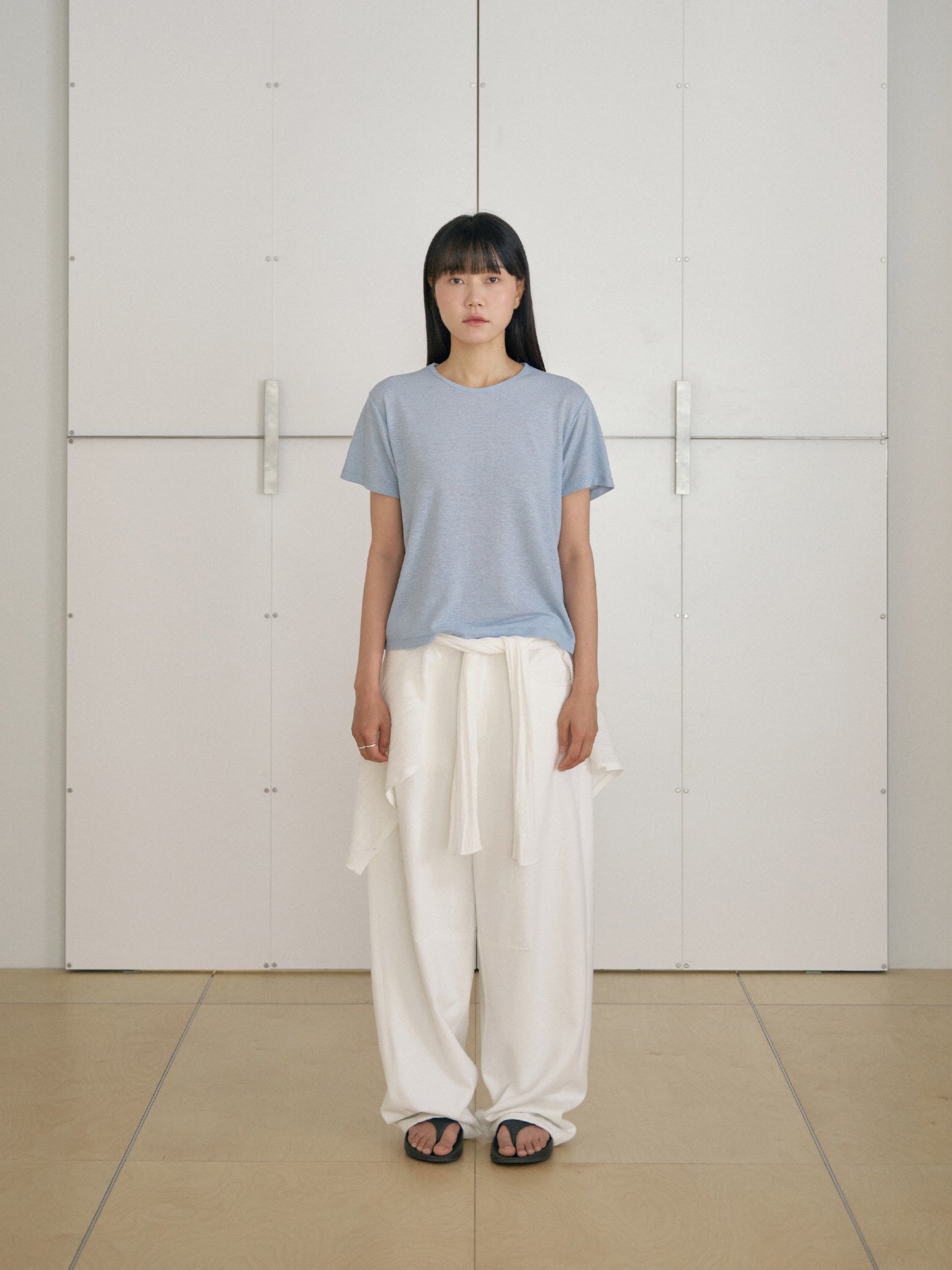 Linen Basic Short Sleeve - Blue