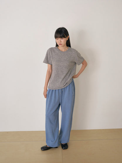 Cutoff Short Sleeve Pullover - Gray 10