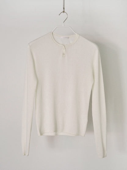 MARAN Henley Neck Pullover - Ivory 商品画像18/21
