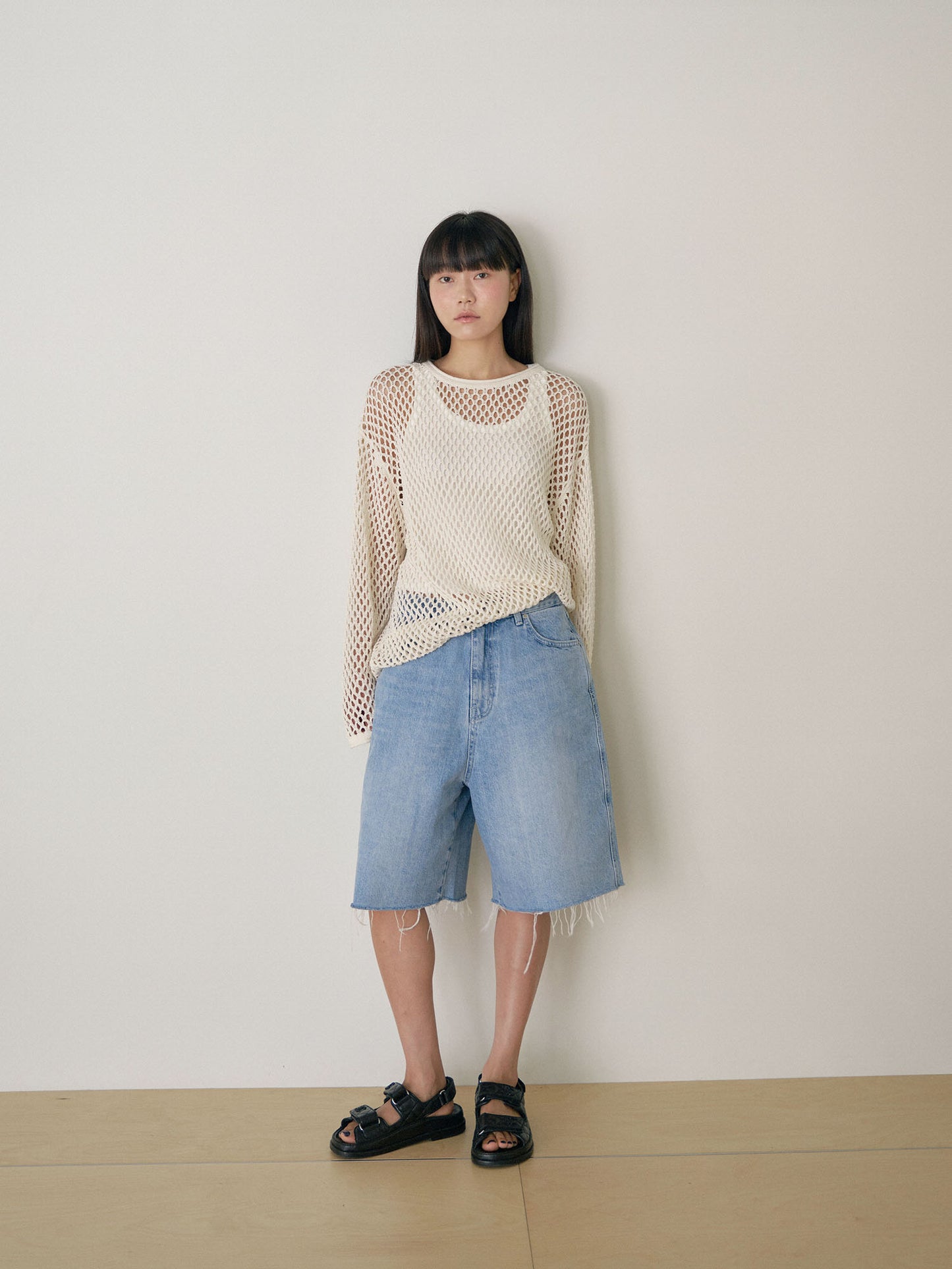 Cone Mills Cutoff Denim Shorts - Indigo