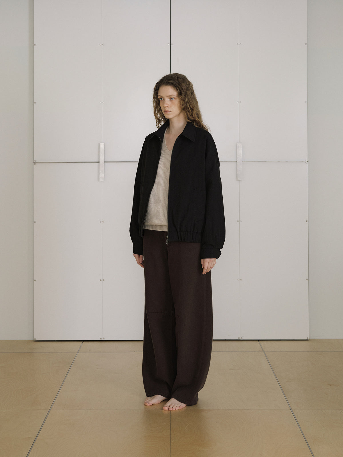 Washed Gabardine Blouson - Black 7