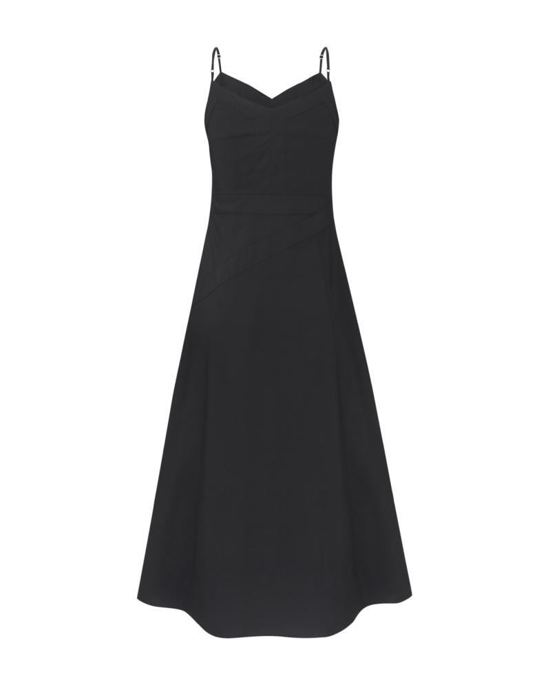 [MORE THAN YESTERDAY] Diagonal Line Detail Dress