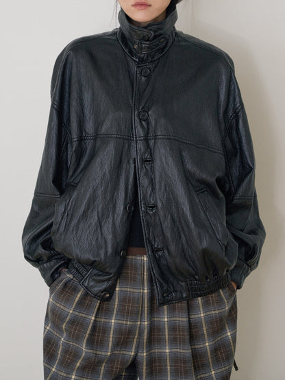 MARAN Soft Leather Blouson - Black 商品画像17/21