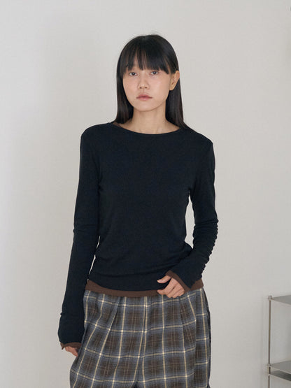 Finger Hole Long Sleeve - Black 2