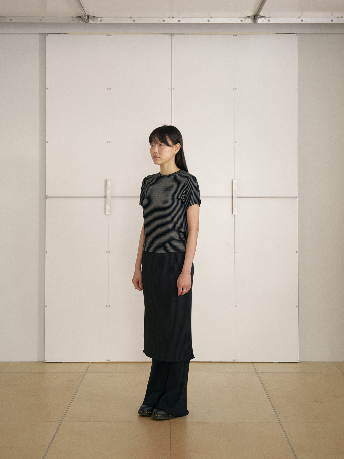 MARAN Lino Rib Skirt - Black 商品画像15/21