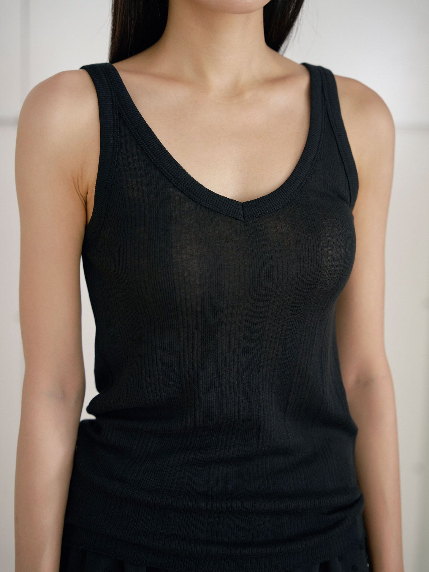 Summer V-neck Sleeveless - Black