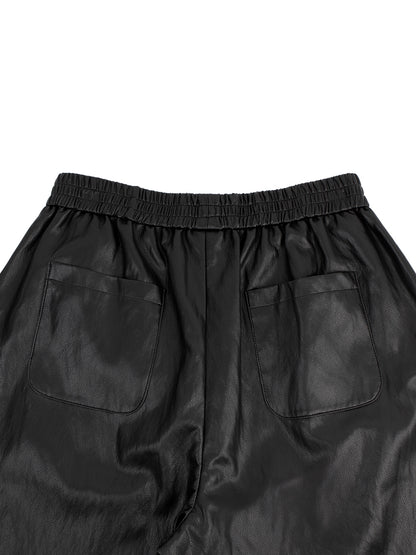 Leather Bermuda Pants
