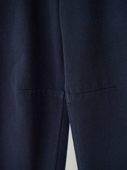 Cotton Twill Curved Pants - Navy 12