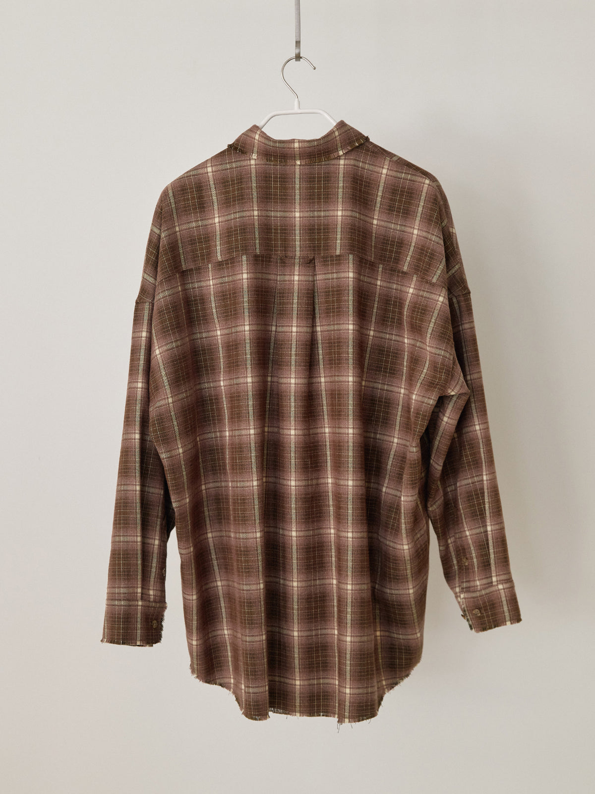 Fringe Check Shirt - Brown 9
