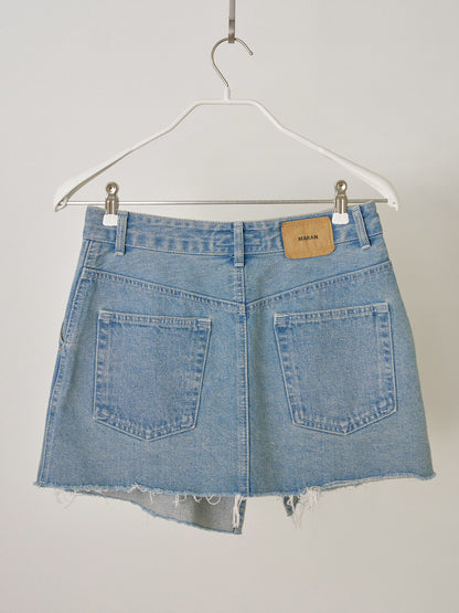 MARAN Indigo Denim Wrap Skirt - Indigo 商品画像21/21