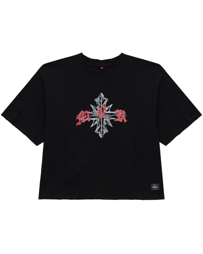 Scarred cross tee BK