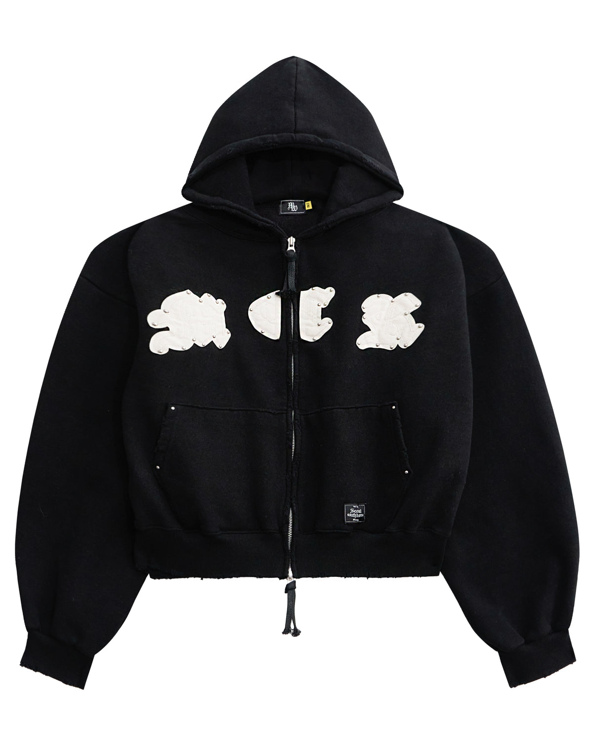 M.C.R. code stud zip-up HD BK