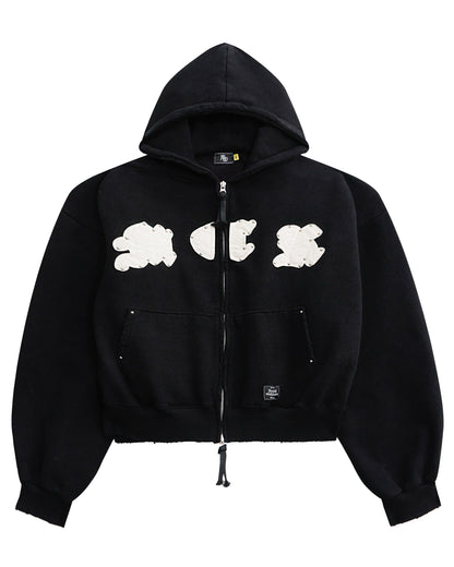 M.C.R. code stud zip-up HD BK