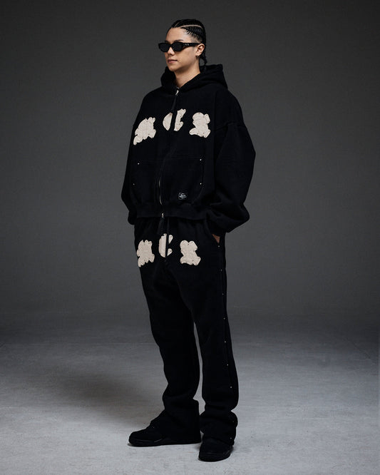 M.C.R. code stud zip-up HD BK