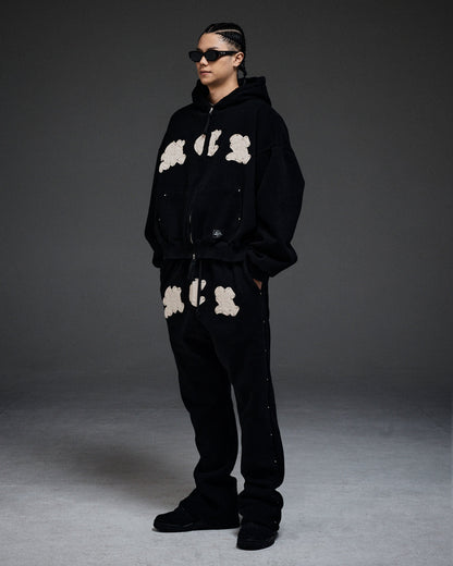 M.C.R. code stud zip-up HD BK