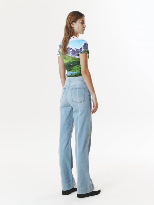 PRINT SHORT SLEEVE CROP T-SHIRT_[FIELD]