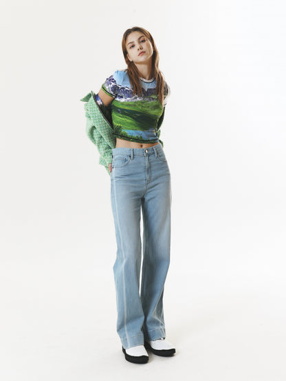 PRINT SHORT SLEEVE CROP T-SHIRT_[FIELD]