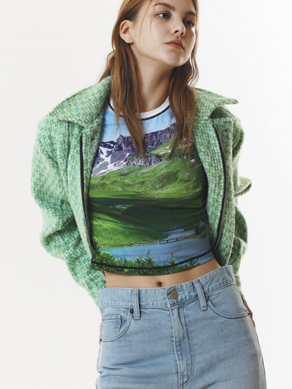 PRINT SHORT SLEEVE CROP T-SHIRT_[FIELD]