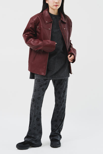 Star Stud Leather Jacket