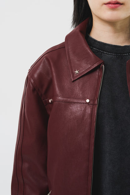Star Stud Leather Jacket