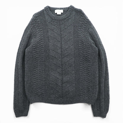 J.CREW 90s ケーブルニット グレー 商品画像1/8