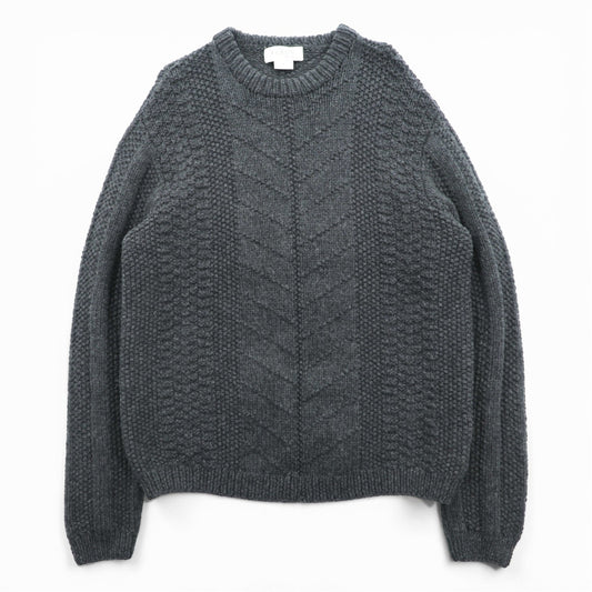 J.CREW 90s ケーブルニット グレー 商品画像1/8