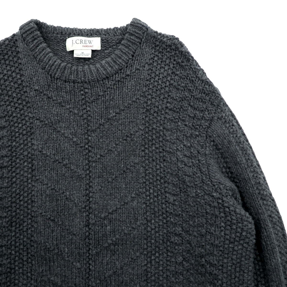 J.CREW 90s ケーブルニット グレー 商品画像7/8