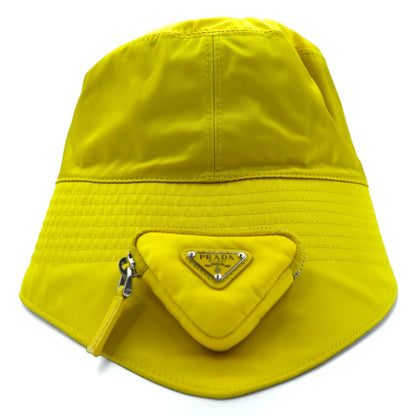 PRADA Re-Nylon bucket hat with triangle logo and mini pouch 2HC282 2DMI