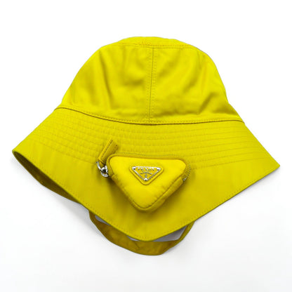 PRADA Re-Nylon bucket hat with triangle logo and mini pouch 2HC282 2DMI