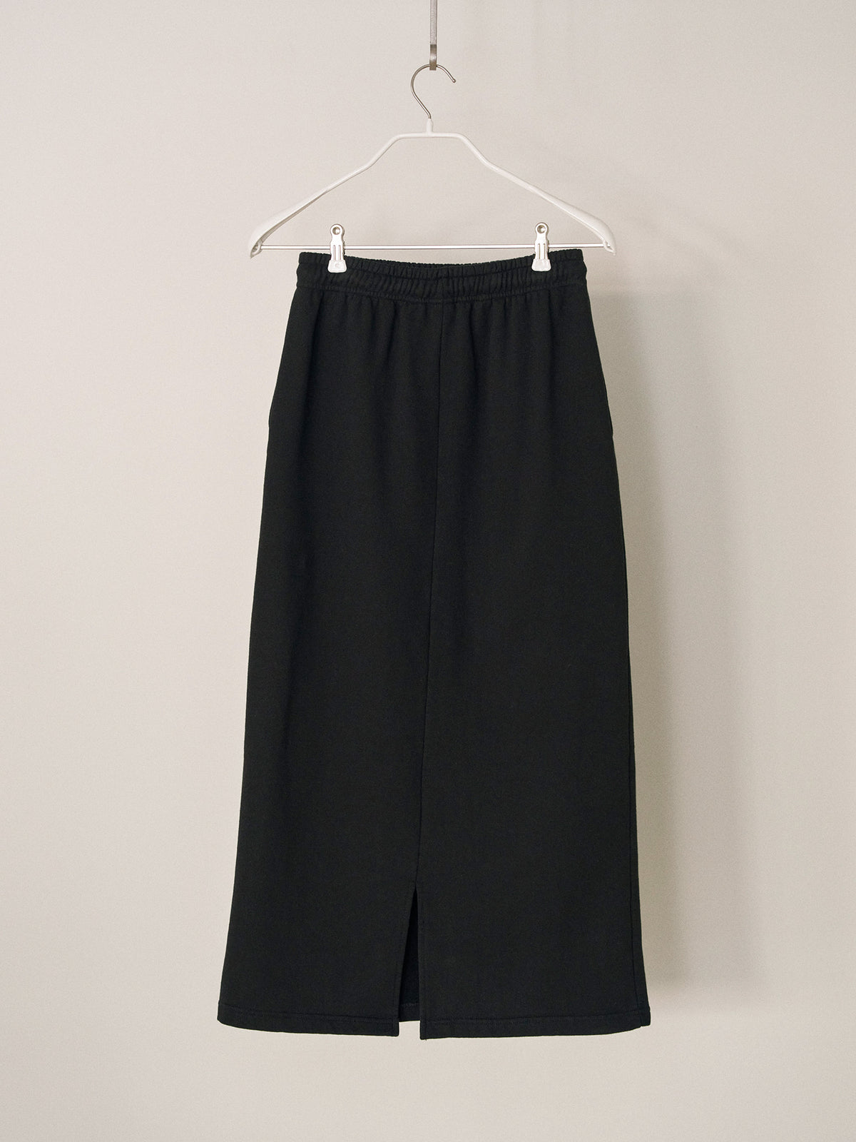 MARAN Center Slit Sweat Skirt - Black 商品画像19/19