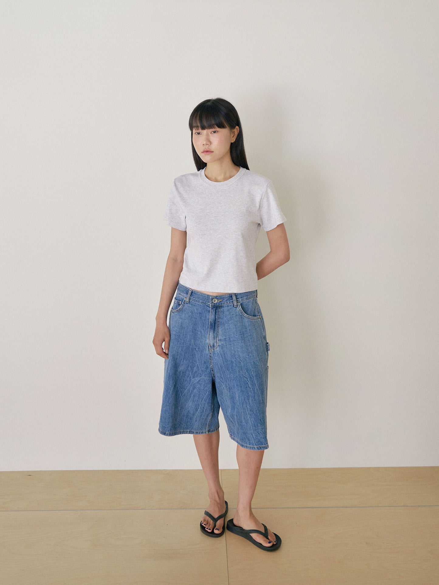 Soft Rib Short Sleeve - Light Gray