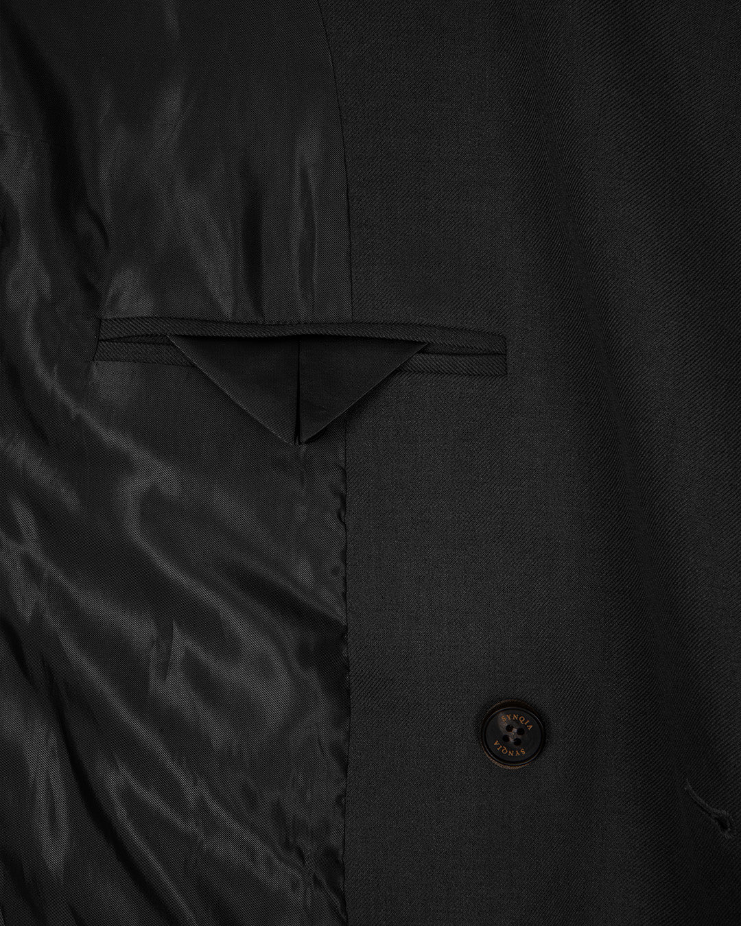 DOUBLE BREATED UTILITY TAILORED JACKET -BLACK