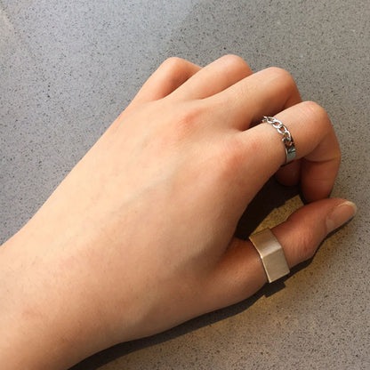 [SUMMER TAG SOL] Half and Half Chain Brass Ring
